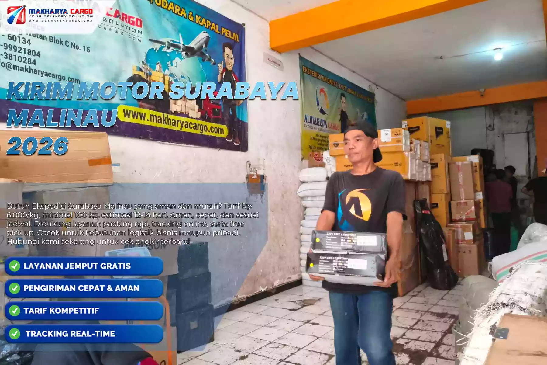 Kirim Motor Surabaya Malinau