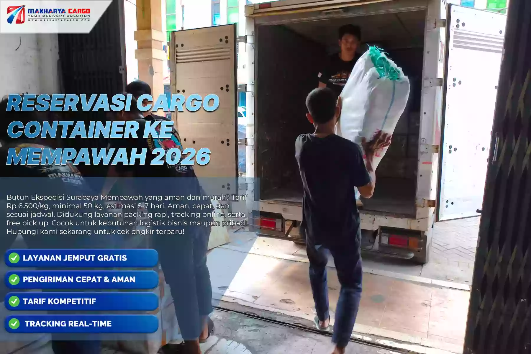 Reservasi Cargo Container ke Mempawah
