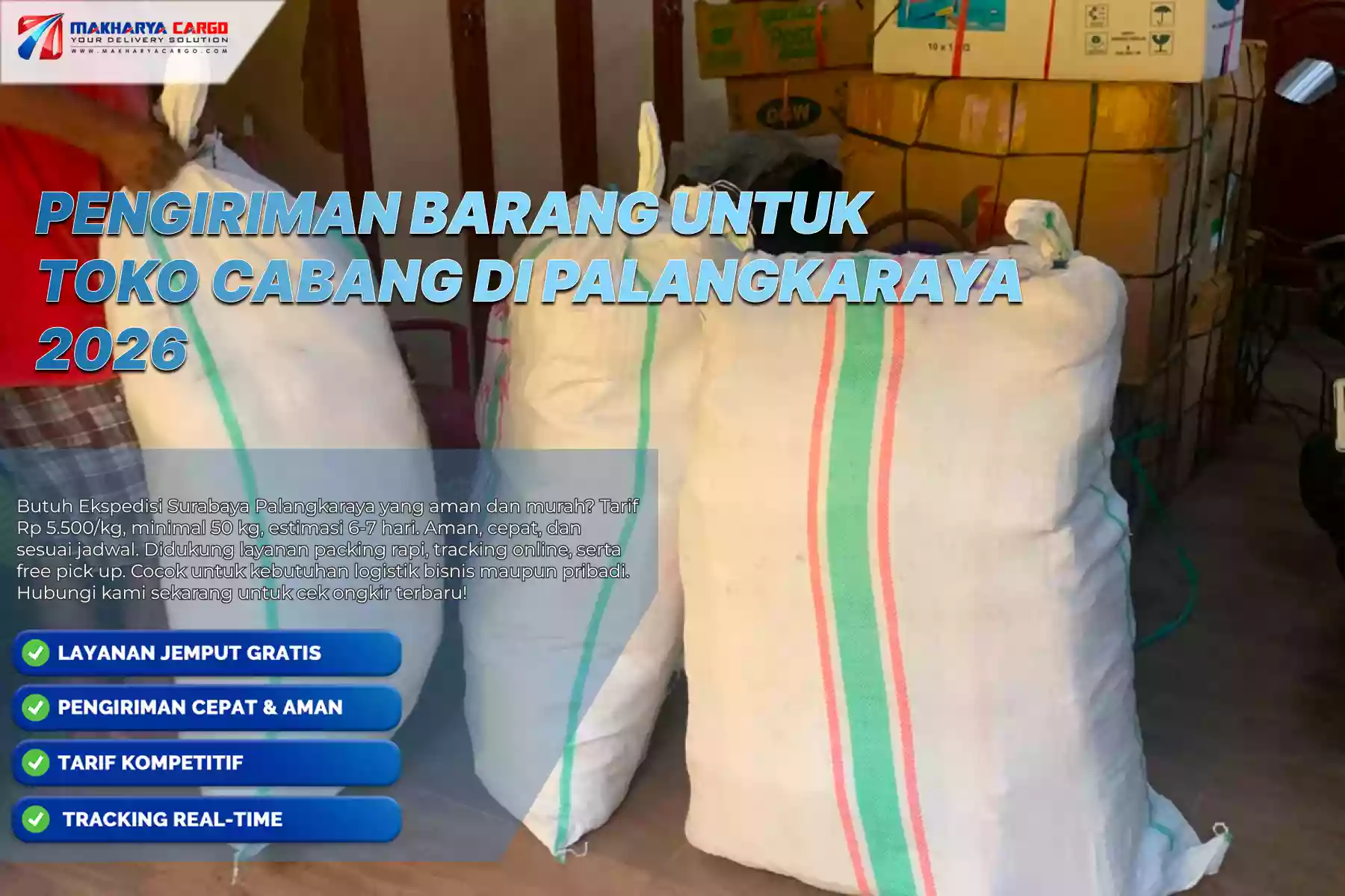 Pengiriman Barang untuk Toko Cabang di Palangkaraya