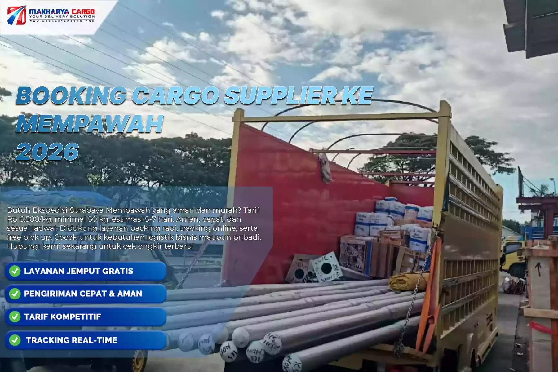 Booking Cargo Supplier ke Mempawah