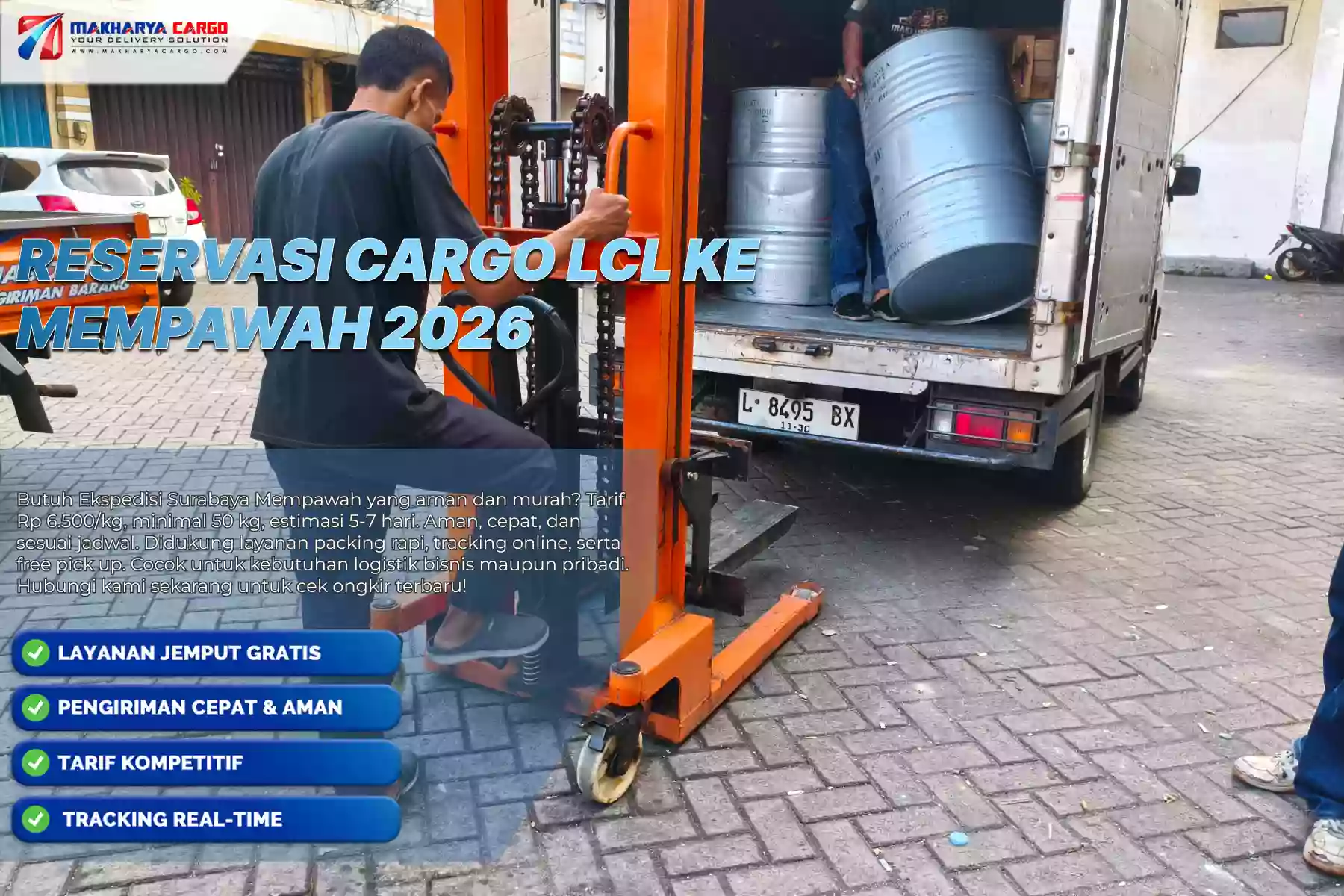 Reservasi Cargo LCL ke Mempawah