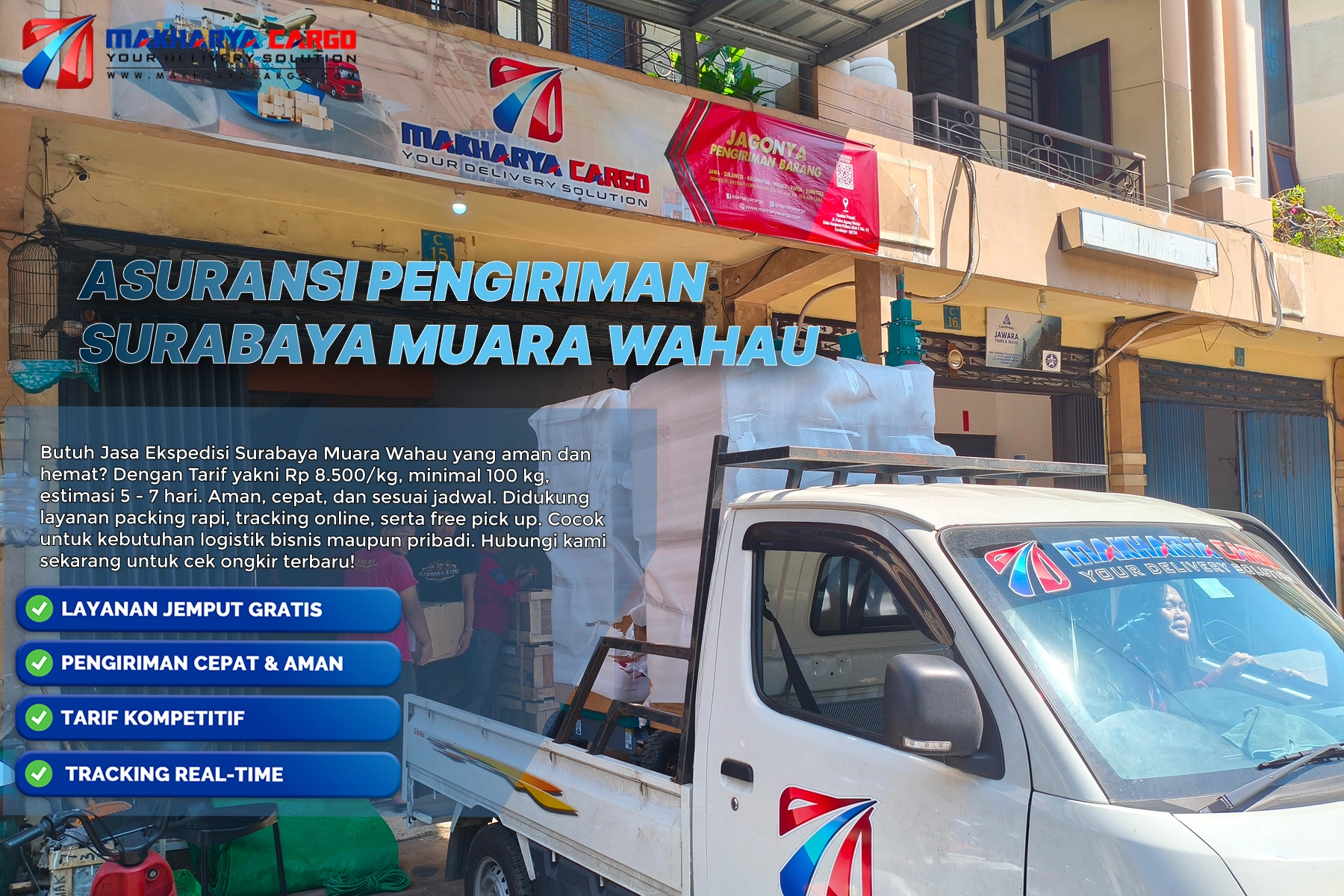 Asuransi pengiriman Surabaya Muara Wahau untuk melindungi barang selama proses pengiriman.