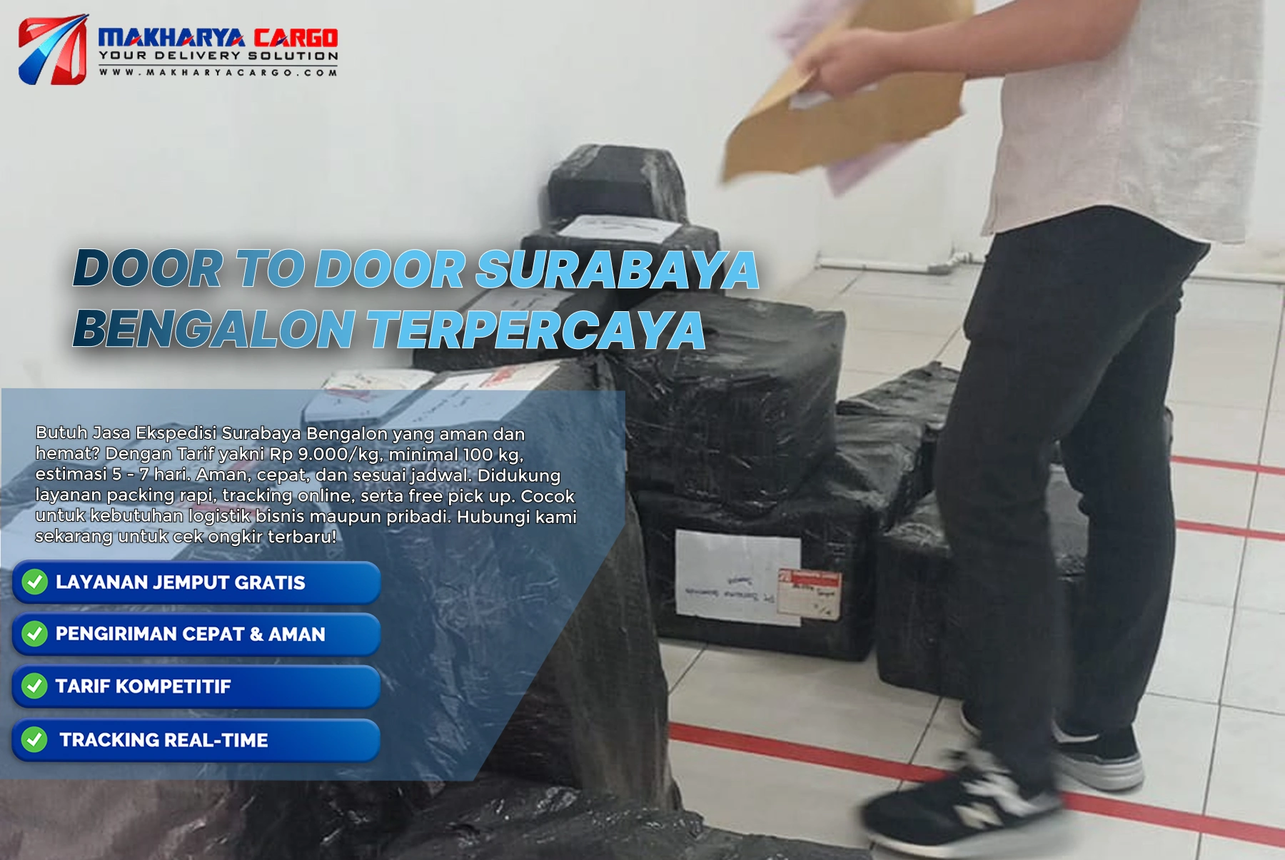Layanan door to door Surabaya Bengalon dengan proses penjemputan hingga pengantaran barang.