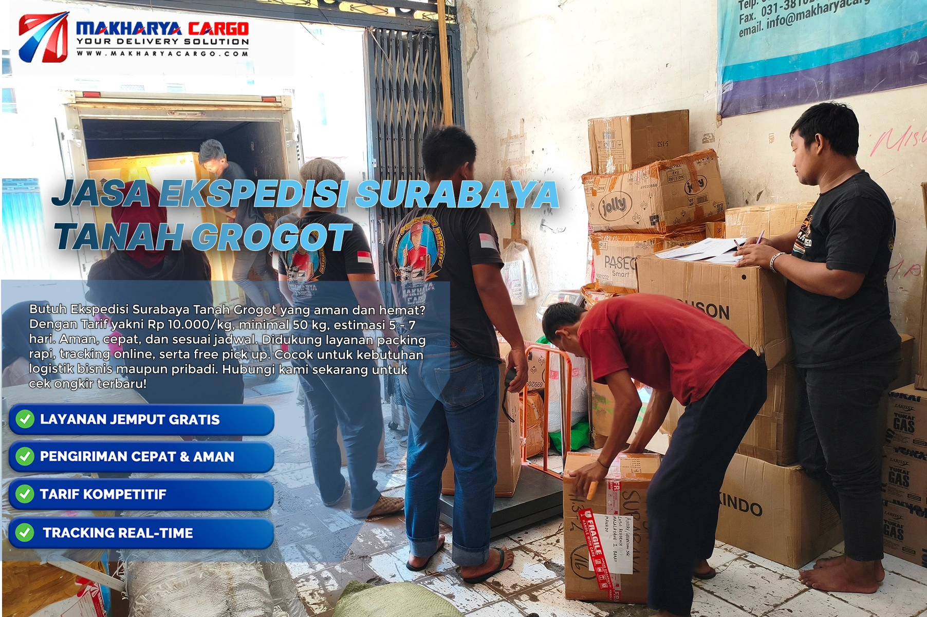 Jasa ekspedisi Surabaya Tanah Grogot untuk pengiriman barang aman dan terpercaya.