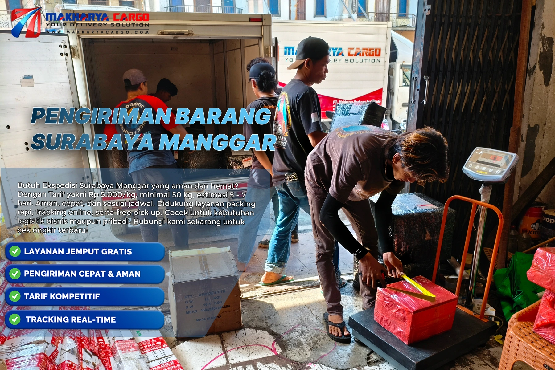 Pengiriman barang Surabaya Manggar menggunakan layanan cargo untuk berbagai jenis muatan
